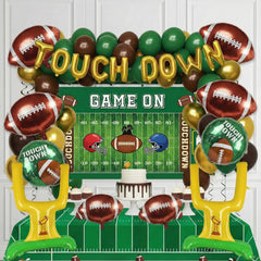 ColorToyz football party arch for stadium-like ambiance at sports celebrations