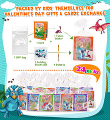 Colplay Dinosaur Tattoo Sticker Sheet, 28 small stickers add festive flair.