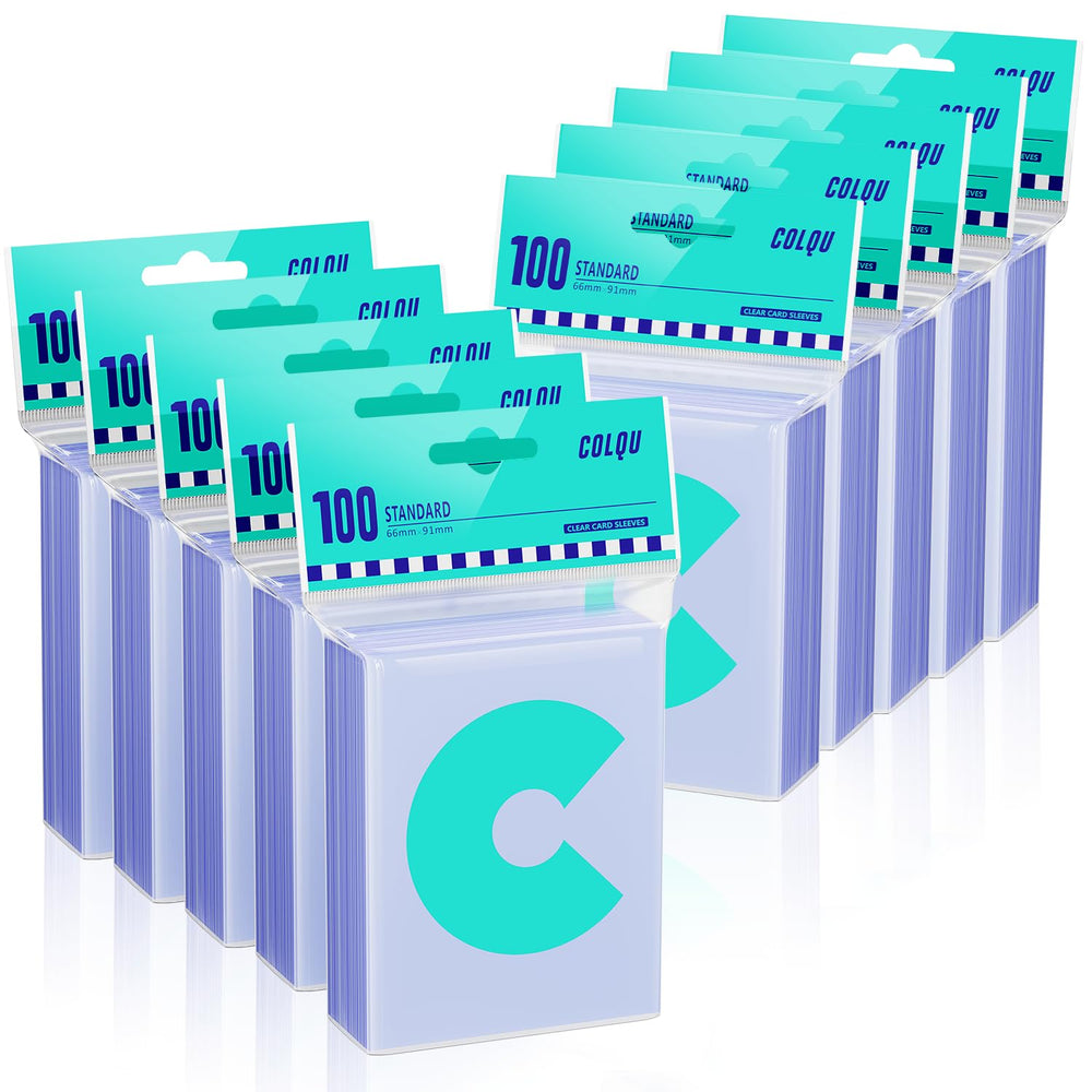 COLQU 1000ct clear card sleeves with standard 66x91mm size for safe handling.