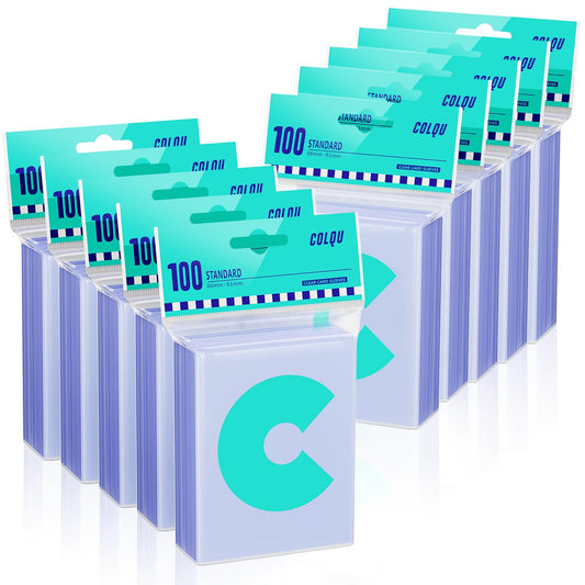COLQU 1000ct clear card sleeves with standard 66x91mm size for safe handling.