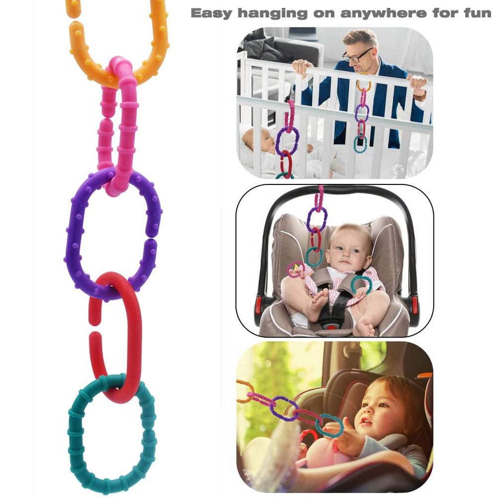 COLVWOFA teething-friendly links help soothe gums during busy days