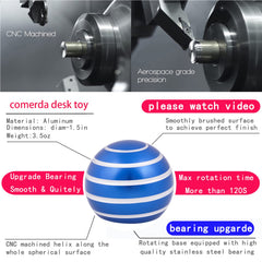comerda metal desk toy showing a hypnotic optical illusion for calm concentration