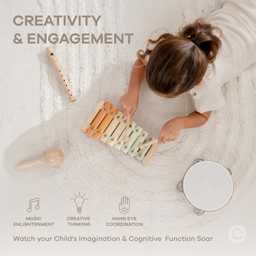 Comfy Cubs flute-style toy supports sensory play and gentle breathing practice.