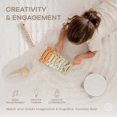 Comfy Cubs flute-style toy supports sensory play and gentle breathing practice.