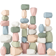 Comfy Cubs Stacking Rocks collection: colorful stones spark imaginative play.