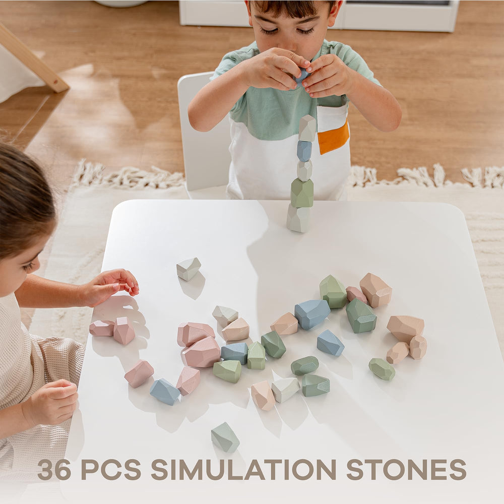 Comfy Cubs Stacking Rocks hand-eye coordination focus: hands-on learning during play.