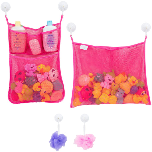 Comfylife mesh bath toy organizer large pocket keeps toys dry after bath