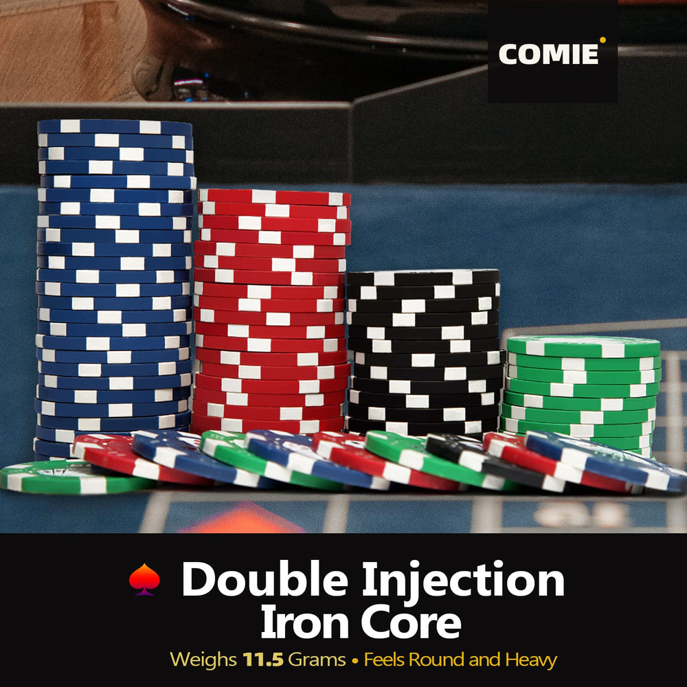 Comie poker chips color variety helps quick recognition and smooth betting.