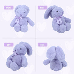 Comnonage Lavender Bunny Plush soft faux fur texture close-up.