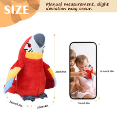 Comnonage Talking Parrot Toy compact size fits little hands for easy transport.