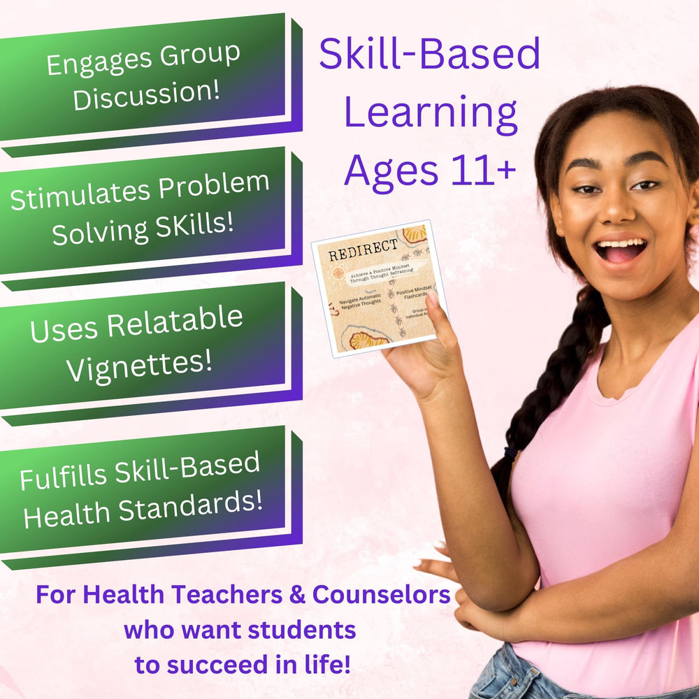 COMPASS Redirect Flashcards show thought reframing on the back for guidance