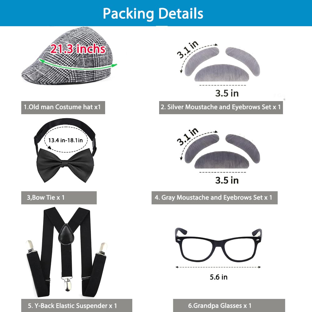 CONNICS Kids Grandpa Glasses finish the aged look with lightweight comfort.