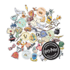 ConQuest Journals Harry Potter watercolor stickers on transparent vinyl add magical flair to laptops.