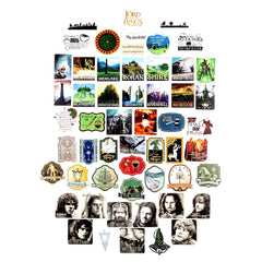 Conquest Journals LoTR sticker pack features 60 unique designs for journals, water bottles, and cases.