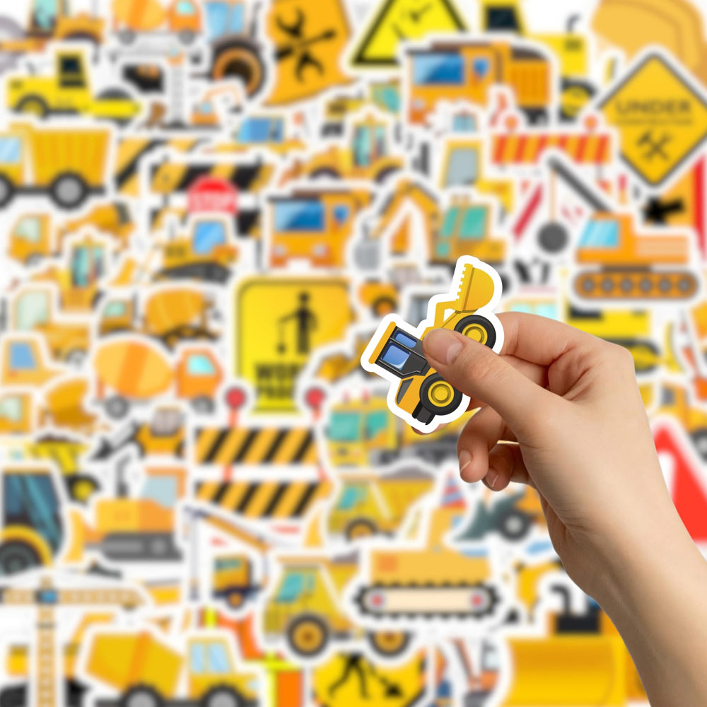 Dump truck themed Construction Stickers to brighten classrooms and art projects.