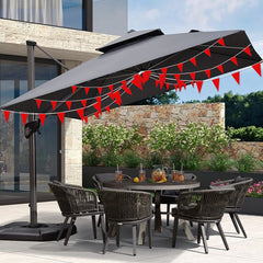 DIY-friendly pennant banner ready for customized designs with vinyl heat transfers