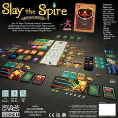 Contention Games Slay The Spire board game player boards highlight team coordination.