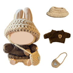 Conthfut 17cm doll clothes brown sweater for stylish playtime outfits