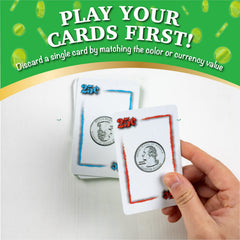 Kids organize chips and piles, practicing exact change with Continuum Games