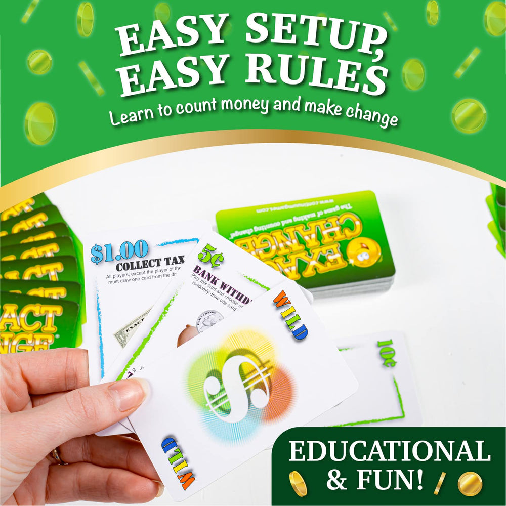 Continuum Games Exact Change Card Game players setup fosters collaborative learning