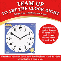 Continuum Games Perfect Timing Game clock hands in motion, showcasing teamwork during play.