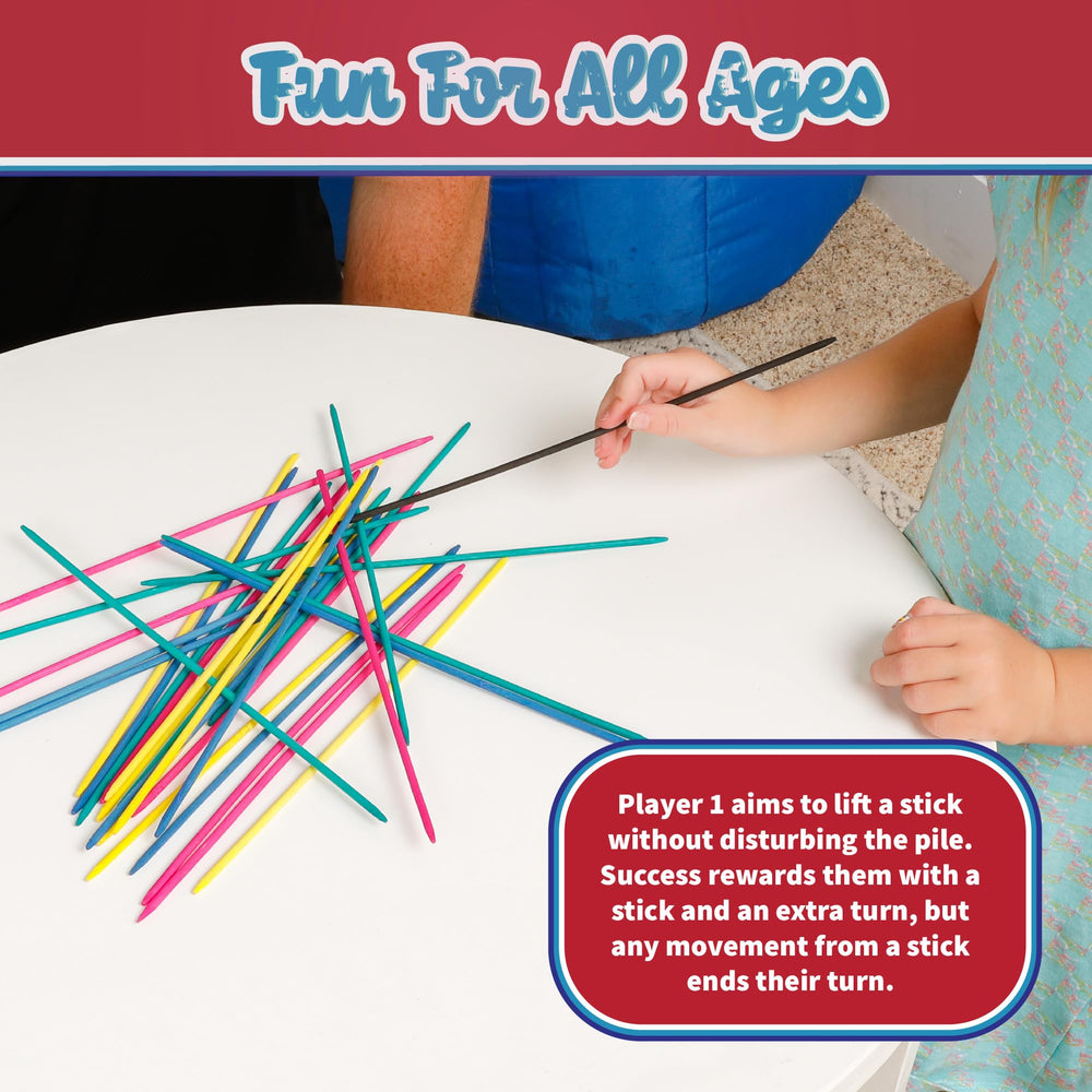 Continuum Games pick up sticks in a tube ideal for travel and storage.