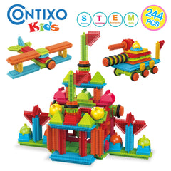 Contixo bristle shape 3D tiles inspire imaginative building through hands-on play