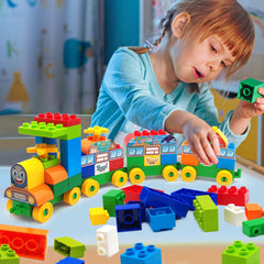 CONVENTEJOY city train-building moment encourages imaginative play and storytelling