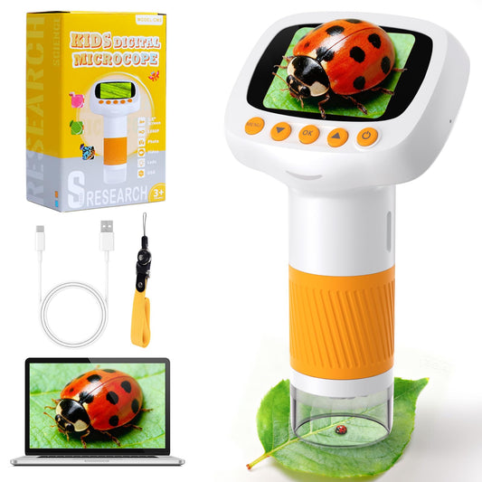 coobest Pocket Kids Microscope with anti-lost lanyard for safe, on-the-go exploration.