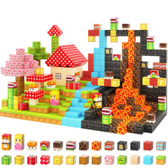 Coodoo 110-piece magnetic blocks with teleport pipes for imaginative STEM play.