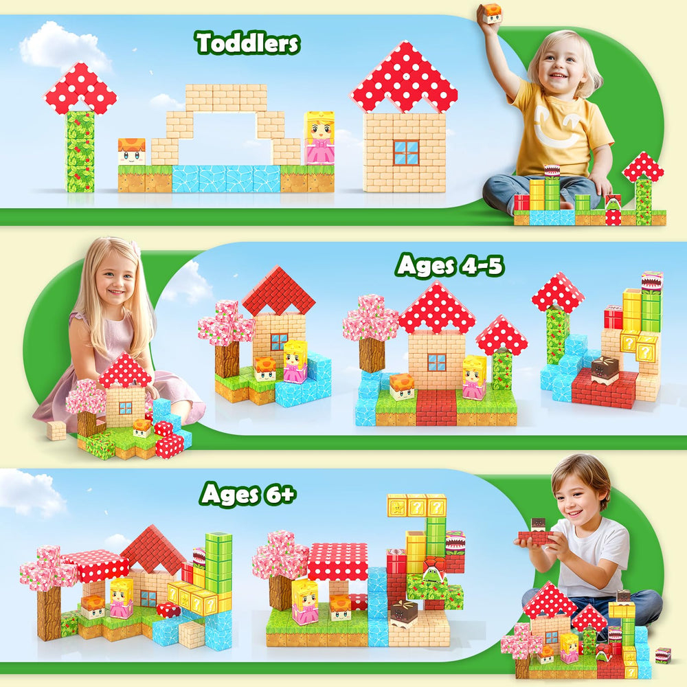 Coodoo 1-inch magnetic blocks for versatile compatibility and larger, more exciting 3D builds.
