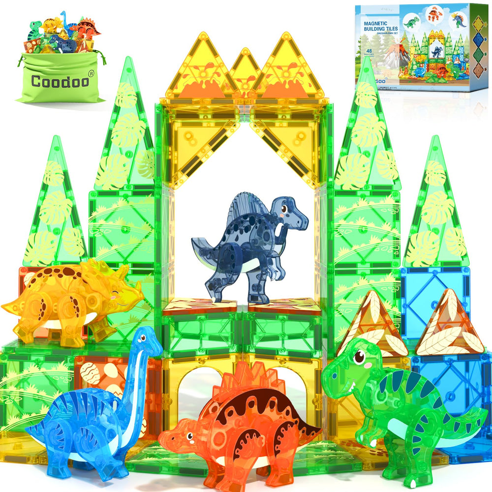 Coodoo Dinosaur Tiles show 3D movable dinos for dynamic pretend play