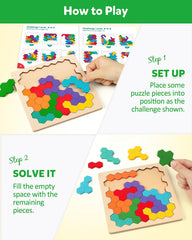 Coogam 3d logic brain teaser tangram demonstrates challenging puzzles for critical thinking.