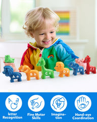 Coogam ABC letters matching pieces: versatile set for matching and stacking play