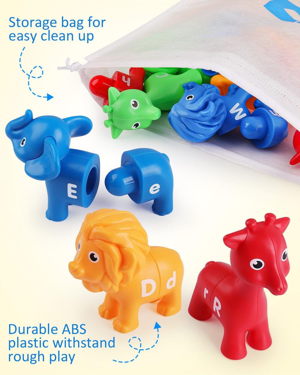 Coogam ABC letters matching double-sided letters: quick repetition supports learning