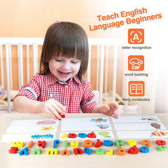 Coogam alphabet puzzle activity encourages independent spelling.
