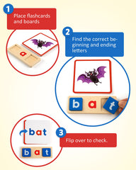 Coogam CVC phonics flashcards with pictures aid word learning and recognition