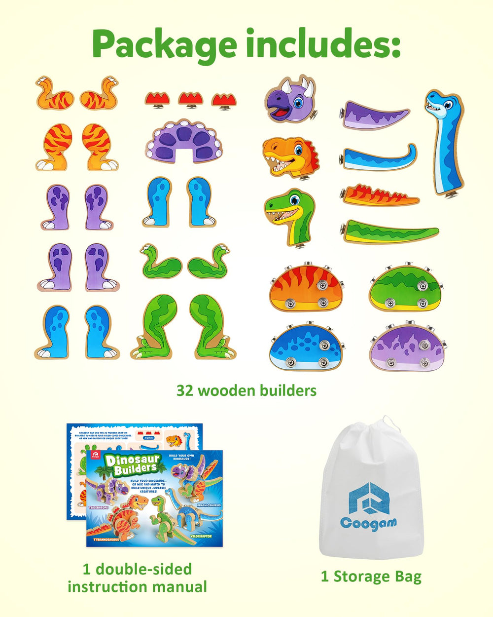 Coogam dinosaur play sparks imagination and collaborative building with friends.