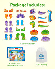 Coogam dinosaur play sparks imagination and collaborative building with friends.