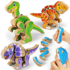 Coogam dinosaurs builders show heads, legs, and tails for imaginative construction sessions.