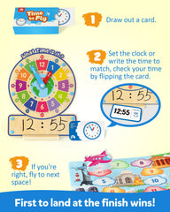 Coogam dry-erase practice cards for reusable handwriting and time-spotting drills.