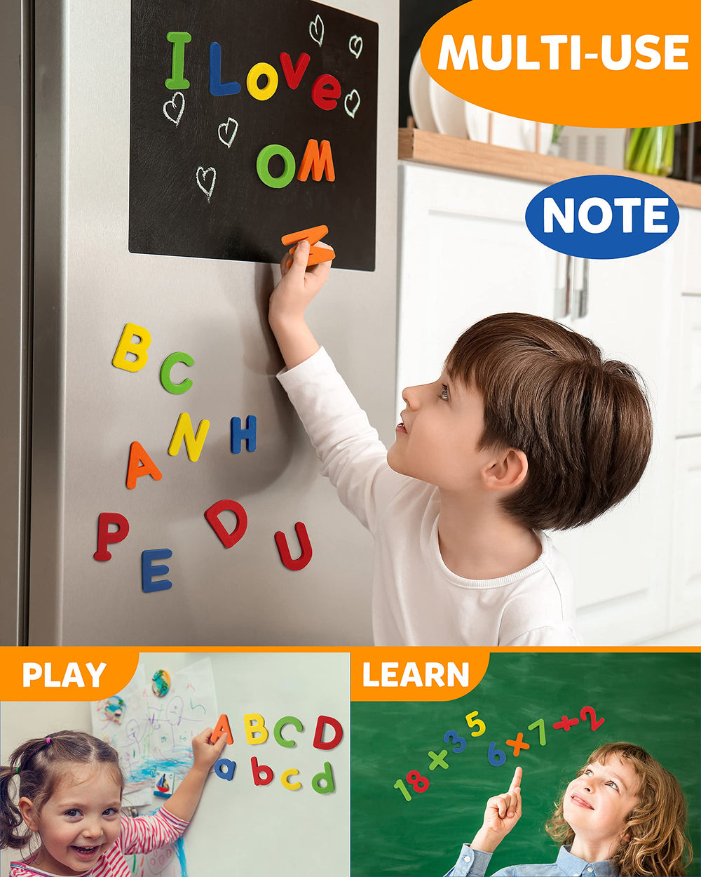 Coogam bright color magnets encourage color recognition and sorting.