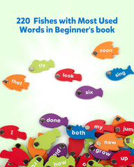 Coogam red pre-k fish aids early word recognition and spelling.