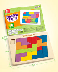 Coogam gift-ready tangram set for kids and adults alike