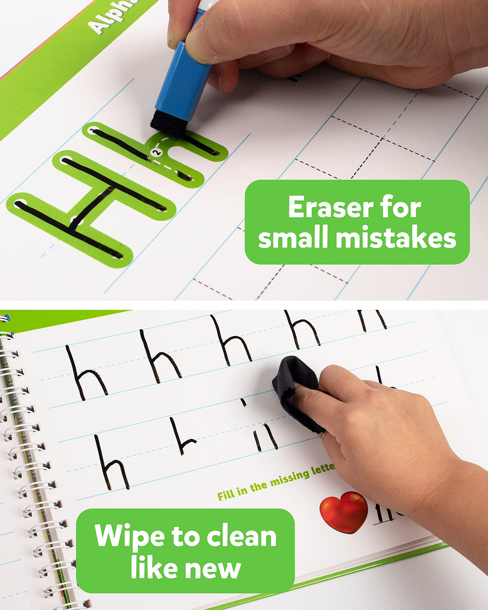 Coogam Learn to Write Workbook bag and box provide tidy transport and organization.