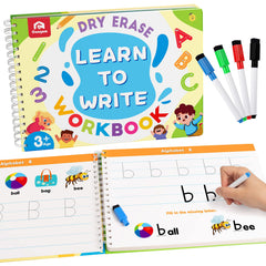 Coogam Learn to Write Workbook cover in bright colors supports early engagement.