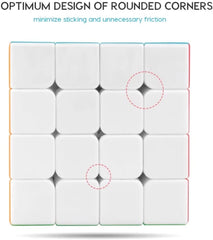 Coogam Qiyi Qiyuan S 4x4 frosted surface for grip and scratch resistance.