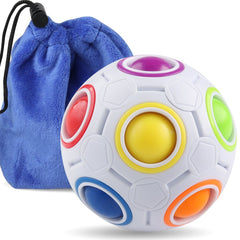 Coogam Rainbow Puzzle Ball with color buttons for focused, fidget-friendly play.