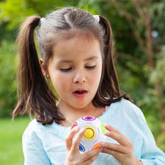 Coogam Rainbow Puzzle Ball durable material resists wear during play.