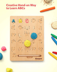 Coogam uppercase and lowercase side with stroke-order arrows guidance.